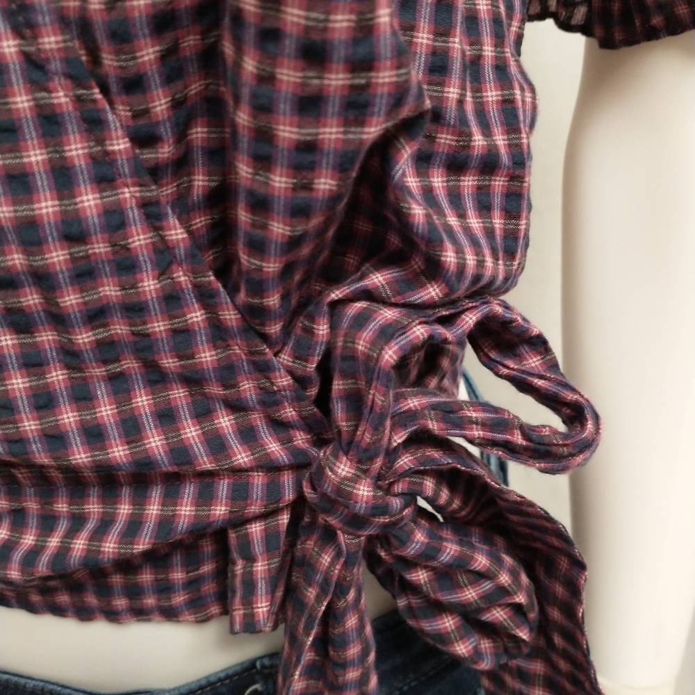 Madewell Checkered Crop Top - Picture 6 of 11